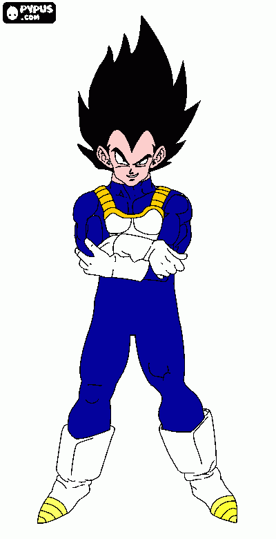 vegeta el principe de los sayayin para colorear