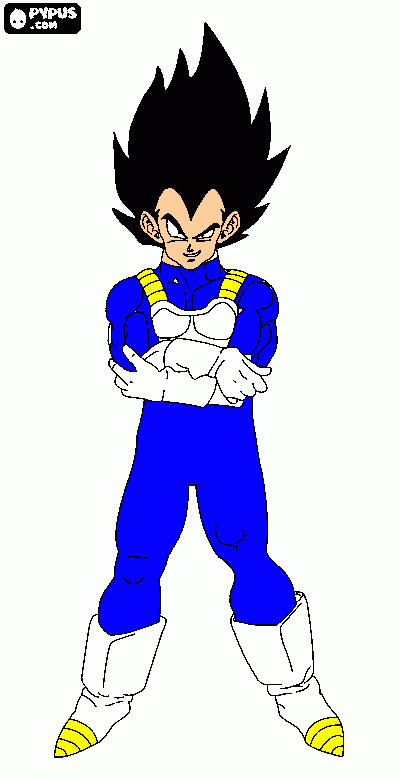 vegeta normal  para colorear