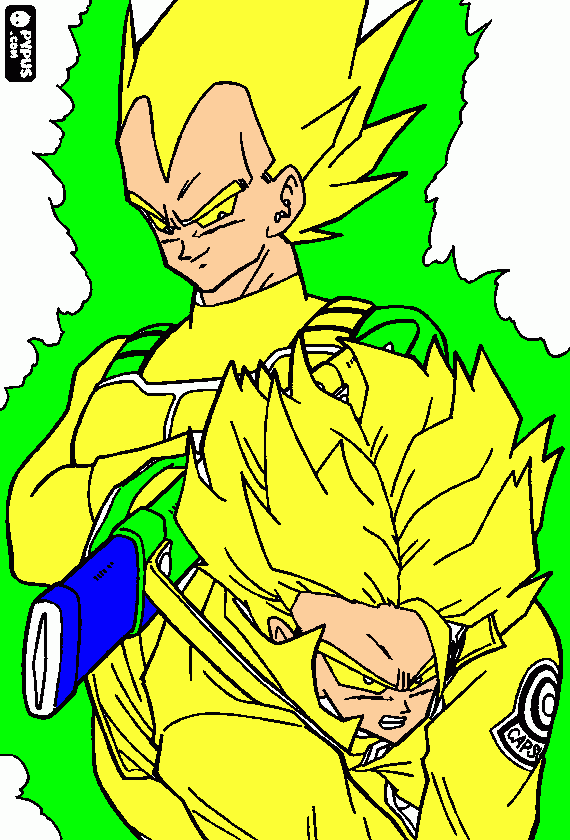 vegeta trunks para colorear