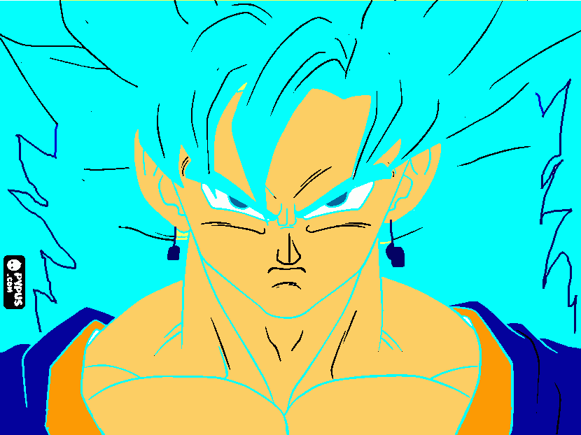 vegetto blue para colorear