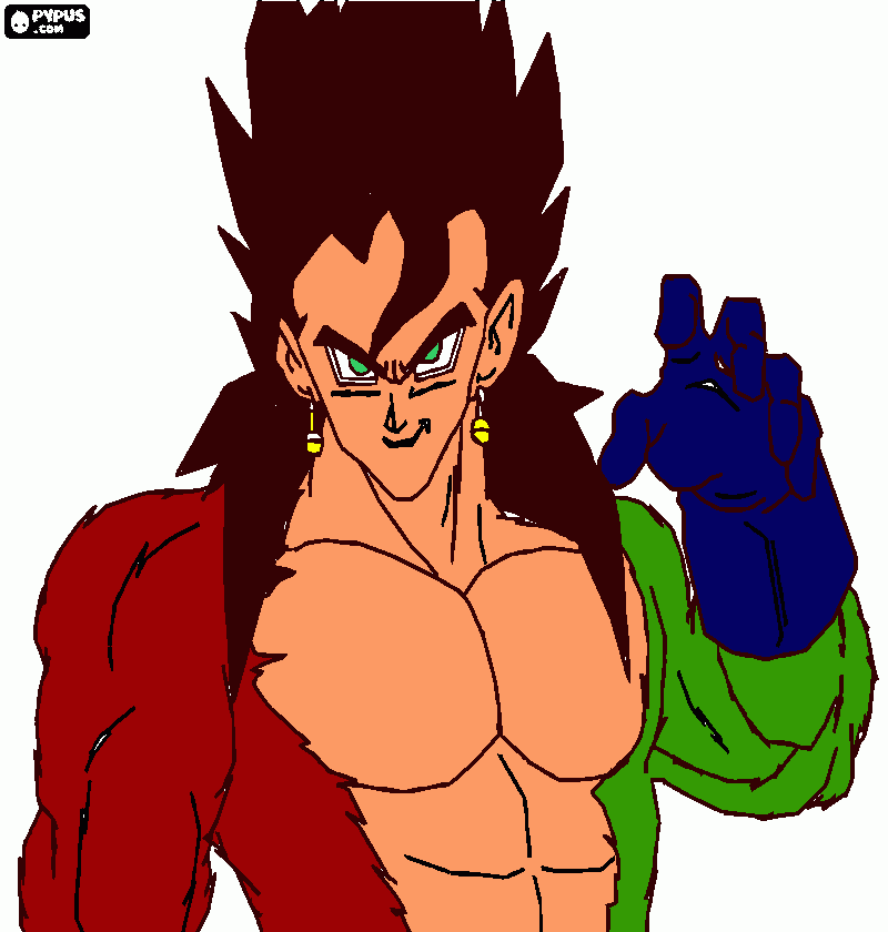 vegetto once caldas para colorear