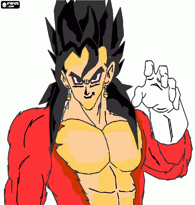 vegetto super sayayin 4 para colorear