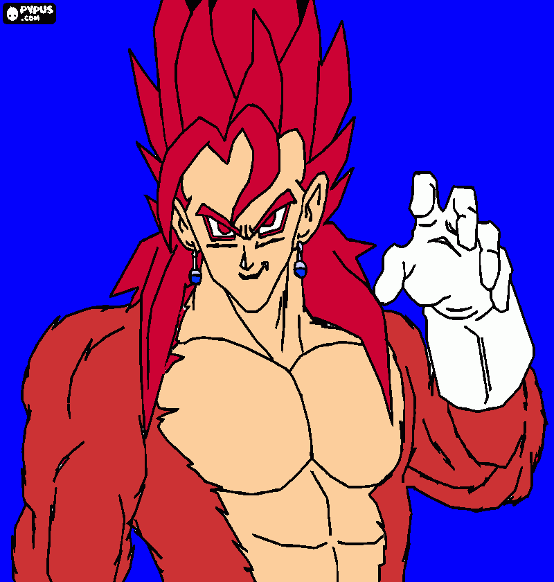vegito ss4  para colorear