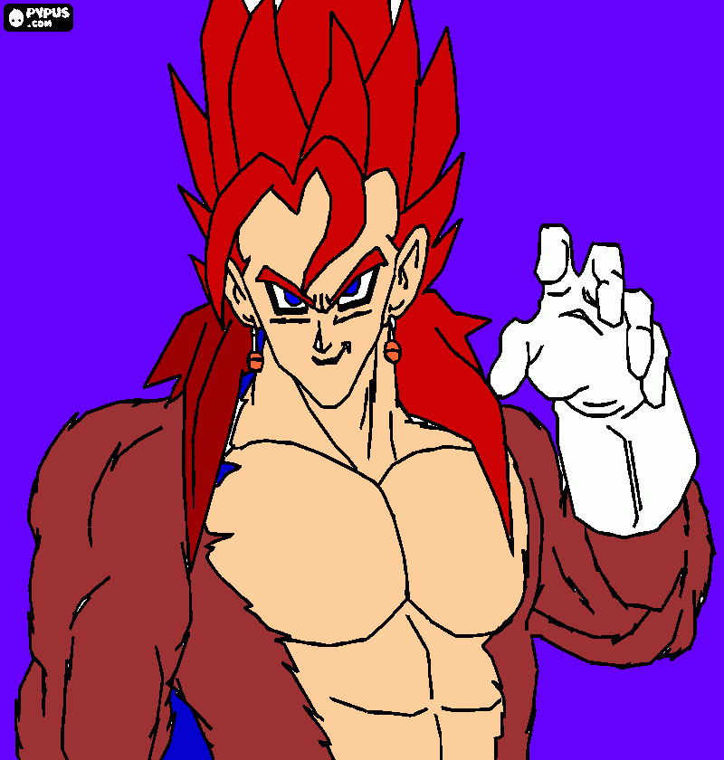 vegito ssj4 para colorear