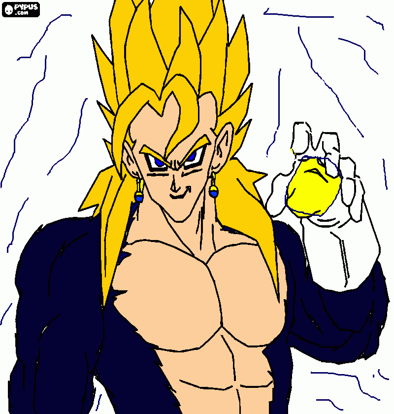 vegito:vegeta y goku ssj7 para colorear