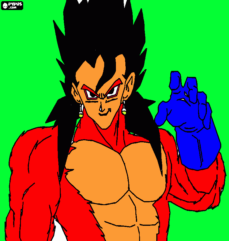 vegitto ssj 4  para colorear