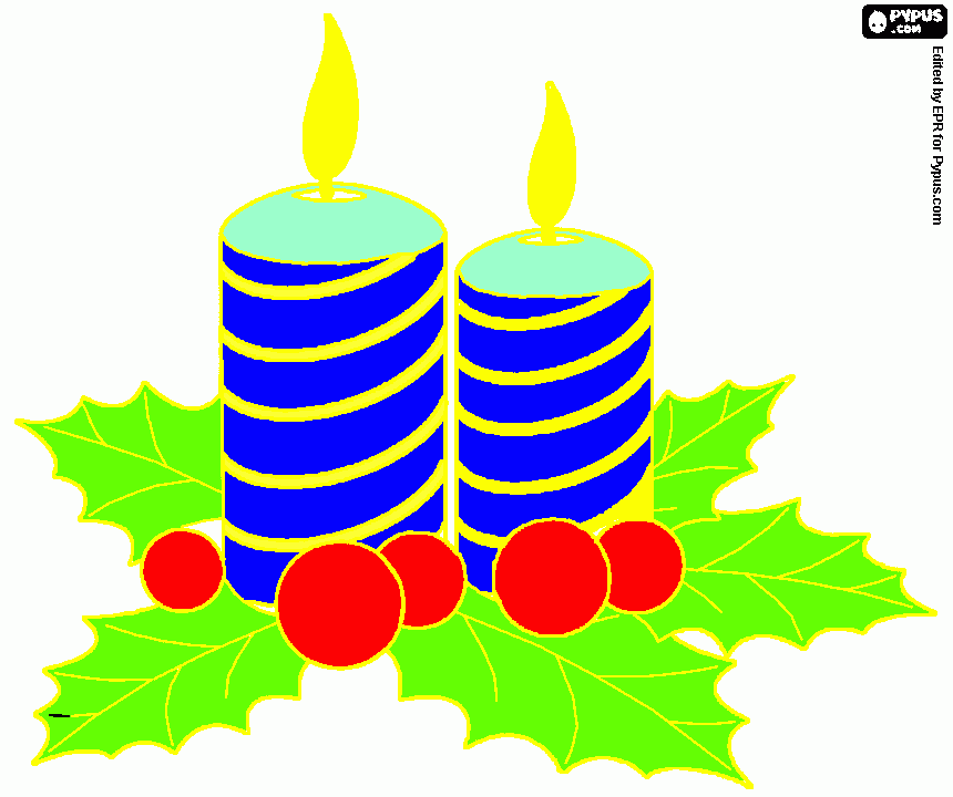 VELA AÑO NUEVO para colorear