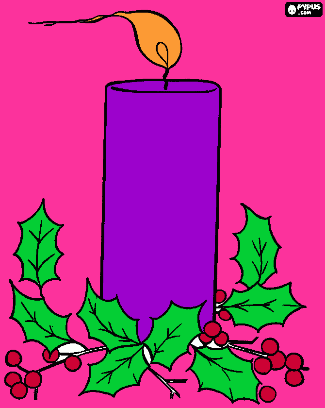 vela dibujo para colorear