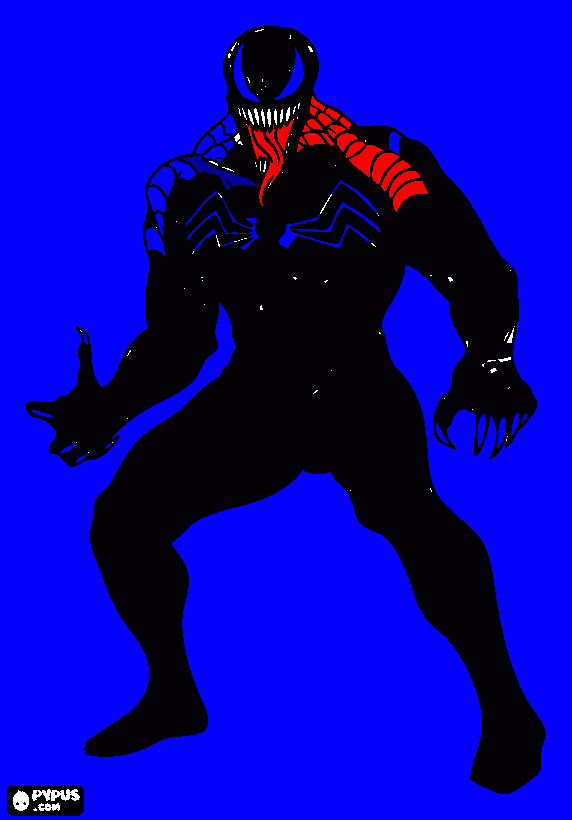 venom enemigo de spider man and enemigo de carnage para colorear