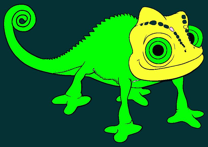 verde el gloton pascal para colorear