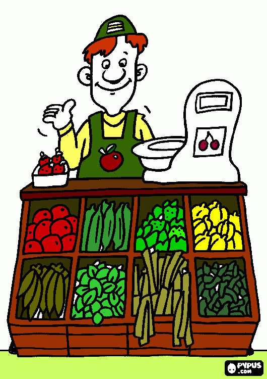 verdulera para colorear
