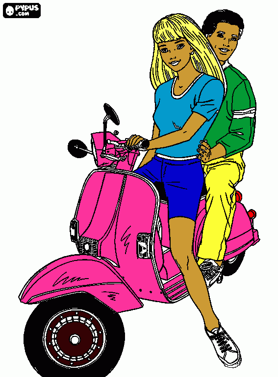 vespa para colorear