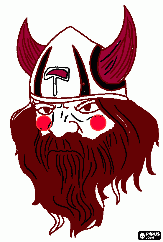 Vikingo barbut para colorear