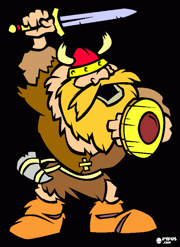 vikingo polera para colorear