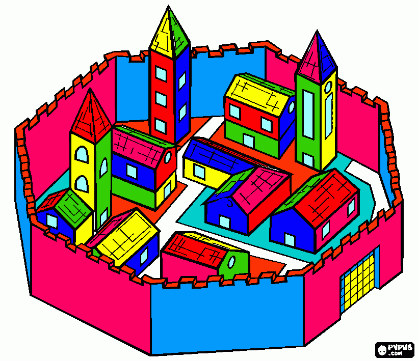 villa para colorear