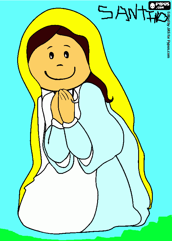 virgen del remedio para colorear