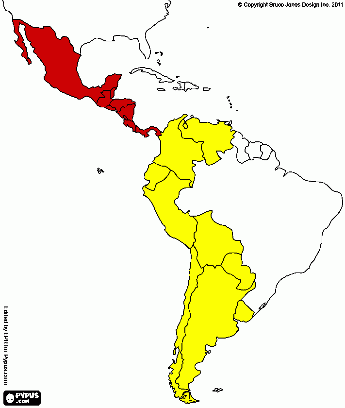 Virreinato de Nueva España y Virreinato del Perú para colorear