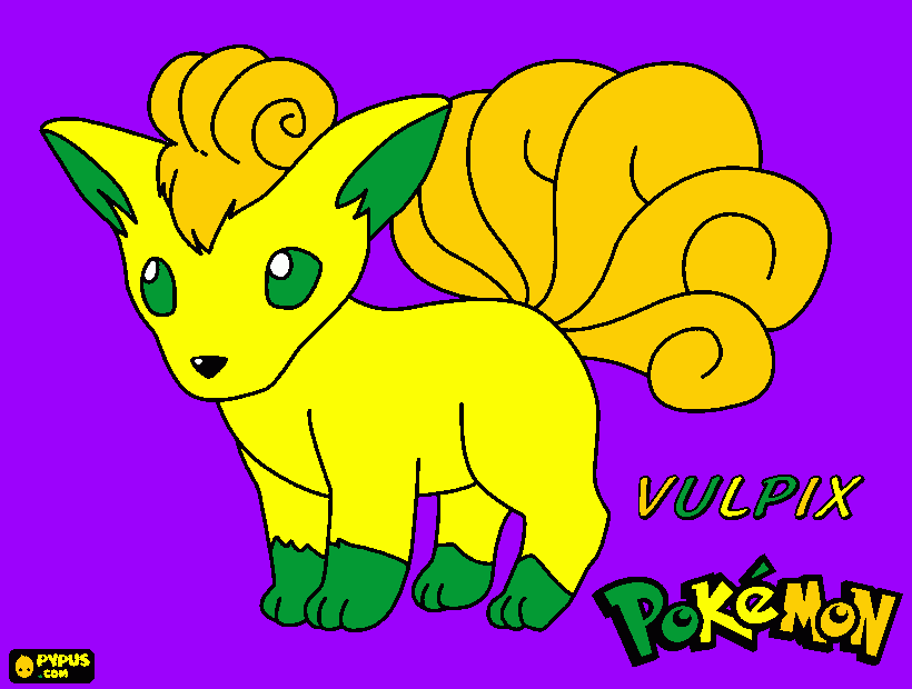 Vulpix shiny para colorear