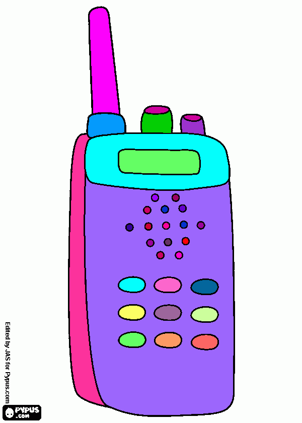 walkie talkie para colorear