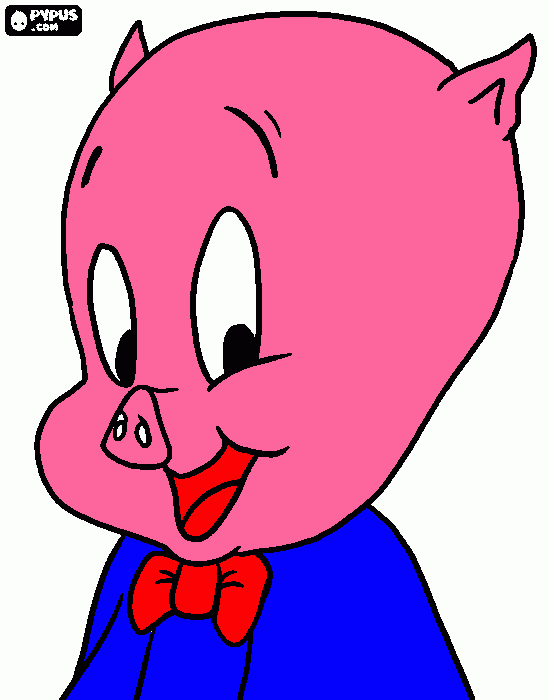 WARNER PORKI para colorear