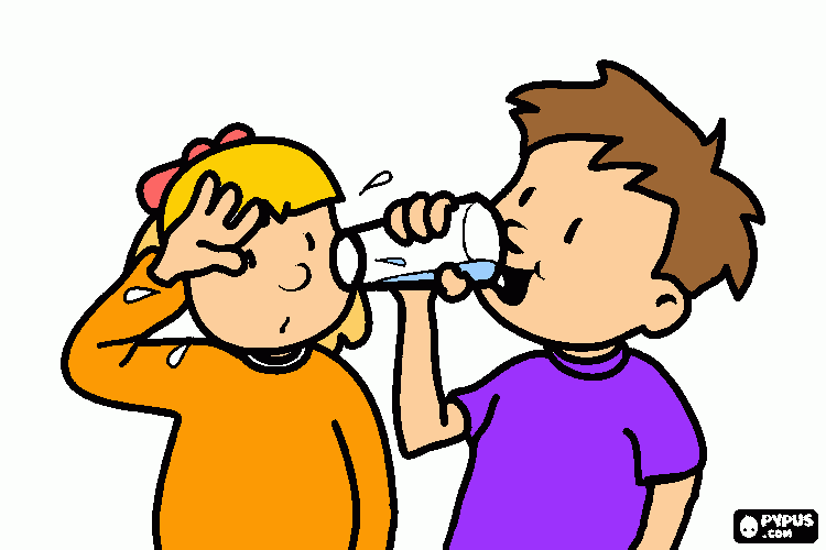 water para colorear