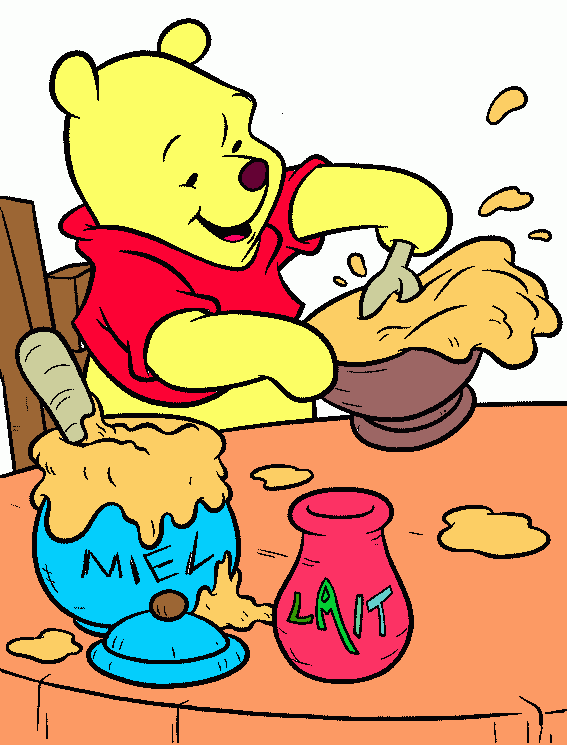 wini pooh para colorear