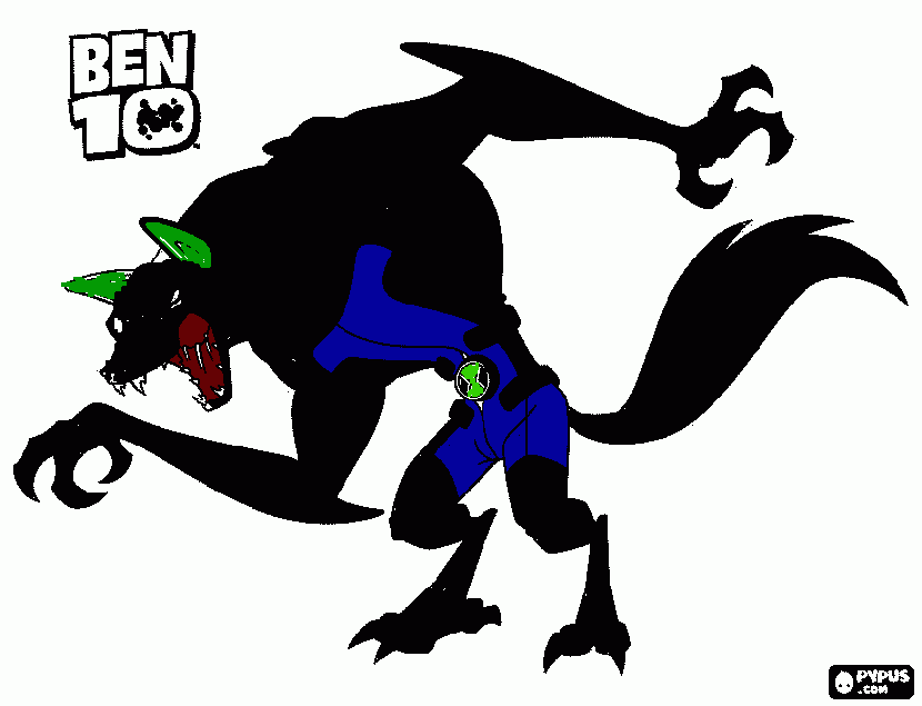 wolfin para colorear