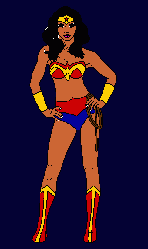 wonder woman para colorear