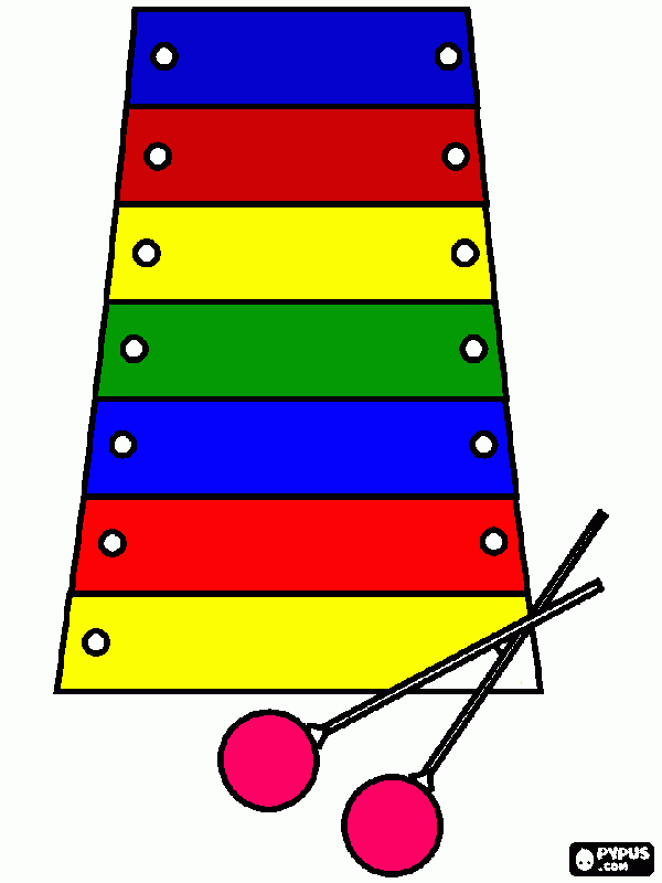 xilofono para colorear