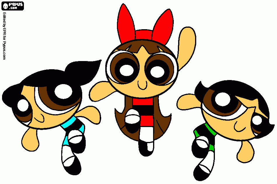 Ya somos las chichas superpoderosas para colorear