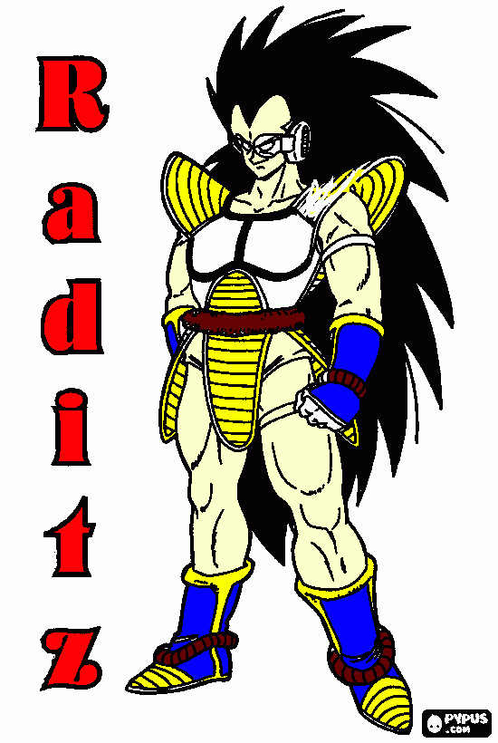 yaco10 raditz de dragon ball para colorear