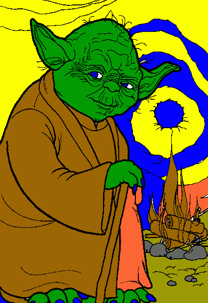 yoda para colorear