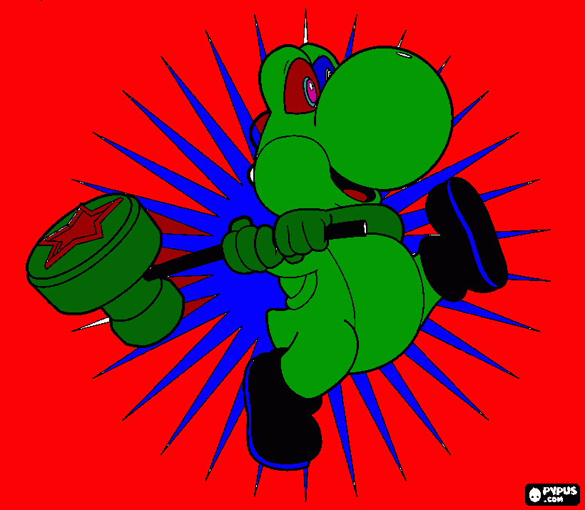 yoshi shi para colorear