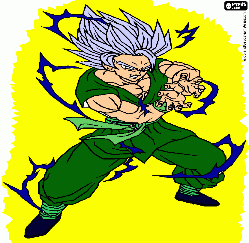 zaiko ssj2 para colorear