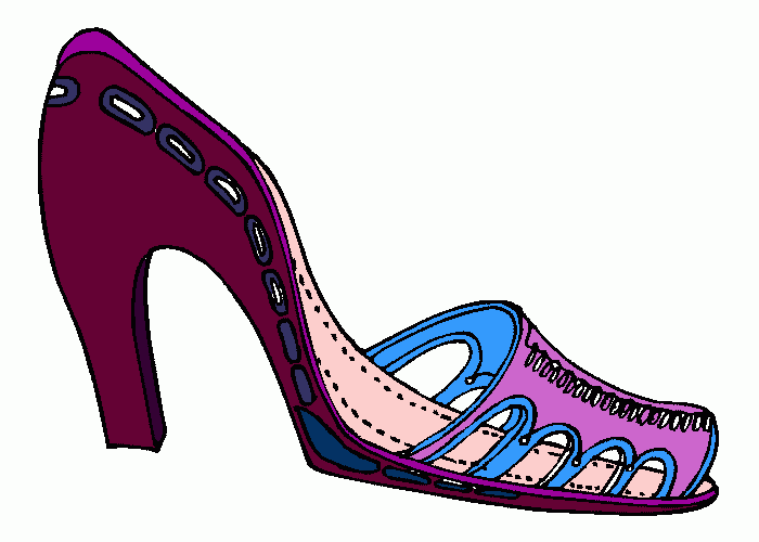 zapatos de mujer  para colorear