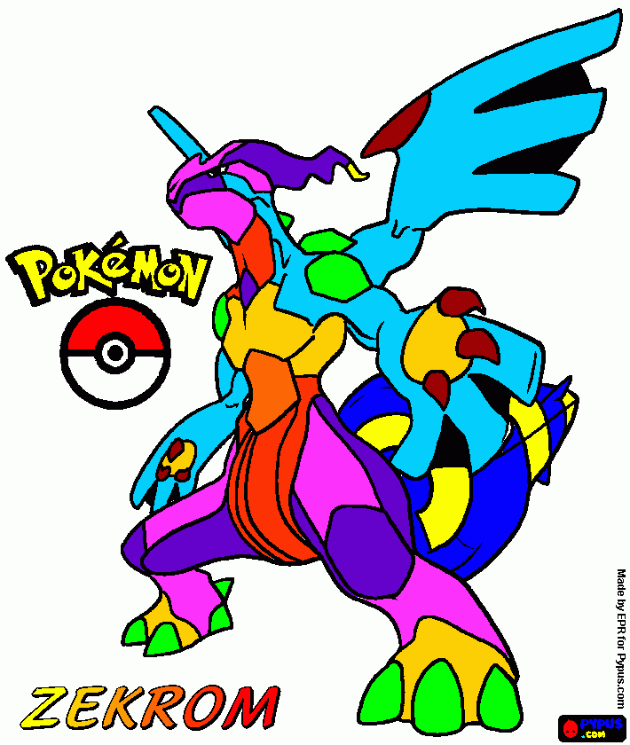 zekrom para colorear