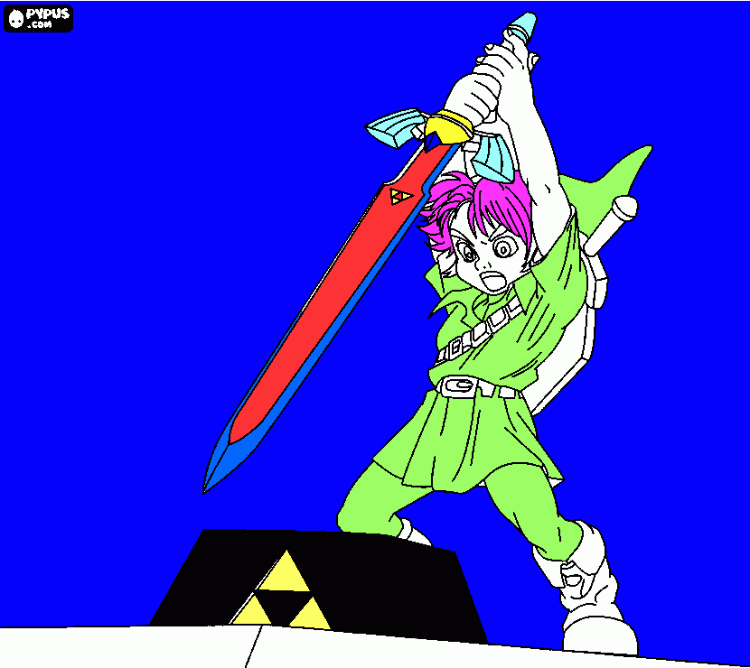 zelda incomplete para colorear