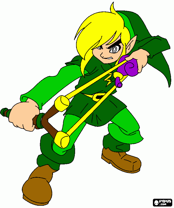 zelda link para colorear