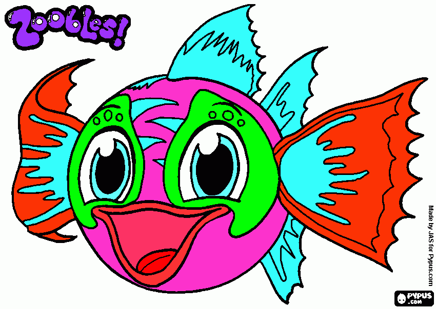 zooble fish para colorear