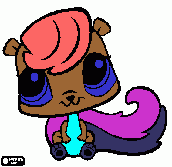zorrillo bebe para colorear