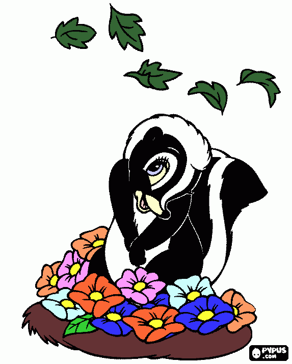 zorrillo para colorear