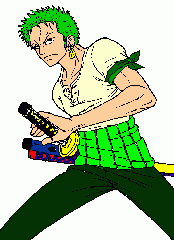 zorro roronoa para colorear