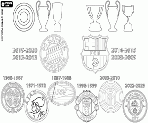 Colorear + Man City,8 clubes,10 tripletes