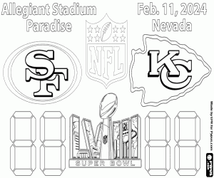 Colorear 49ers vs Chiefs, Super Bowl 2024