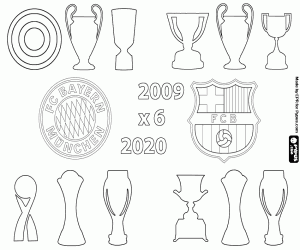 Colorear 6 títulos del año,Barça y Bayern