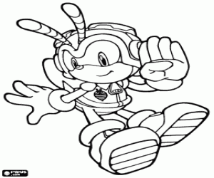 Colorear La abeja de Sonic, Charmy Bee