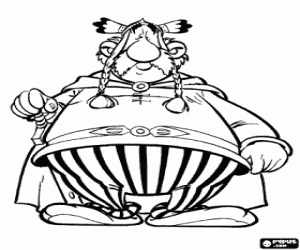 Colorear Abraracúrcix, jefe de los galos