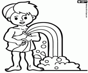 Colorear Acuario, signo del zodíaco