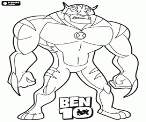 Colorear Airado, alienígena de Ben 10