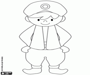 Colorear Aladino, el protagonista es un joven pobre